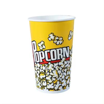 China Disposable Disposable JIANI 32oz Take Out Disposable Paper Popcorn French Fries Buckets Boxes Tubs Bowls Cups Custom Popcorn Bucket Food Package for sale