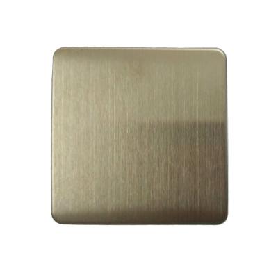 China Interior Decoration SUS304 Stainless Steel Sheets Champagne Gold Color PVD Ion Plating Titanium For Interior Decoration Designer Anti-fingerprint for sale