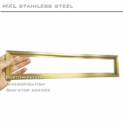 China Modern Zr - Color Stainless Steel Strip Brass Frame For Cabinet Furniture Decoration for sale