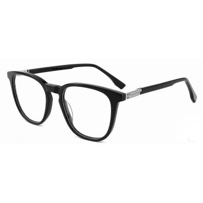 China Retro Factory Retro Fashion Custom Luxury Black Frame Square Optical Frame for sale