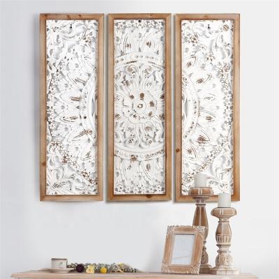 China Retro Shabby Chic Wall Art Decor of Shabby Chic Antique with Cutout Wood Panels Frame for sale