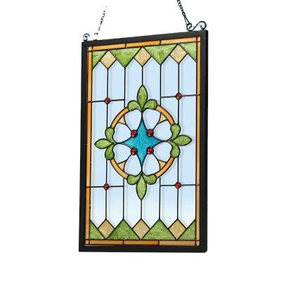 China Minimalist Crystal Diamond Beveled Stained Glass Window Hanging Sun Stained Glass Catcher For Decoration for sale