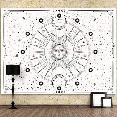 China Traditional Custom Room Decorative Wall Hang Tapestry Print Factory Directly Supply Vintage Home Pink Space Christmas Yellow Plain for sale