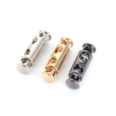 China Cheap Factory Price Double Toggle Stopper Rope Lock Detachable Stopper Metal Nickel Free for sale