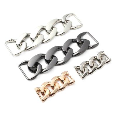 China High Quality Chain Buckle Metal Buckles Shoe Chain Zinc Alloy Ladies Sandals Fashions Shoes Accessories Buckles for sale