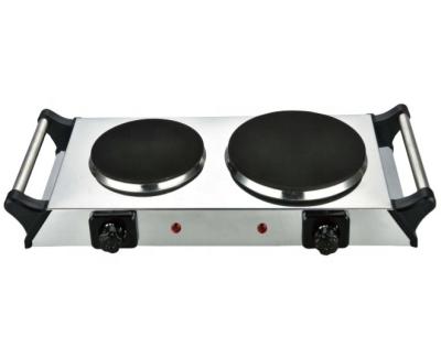 China Portable Car Double Handle Stainless Steel Solid Hot Plate 2500W for sale