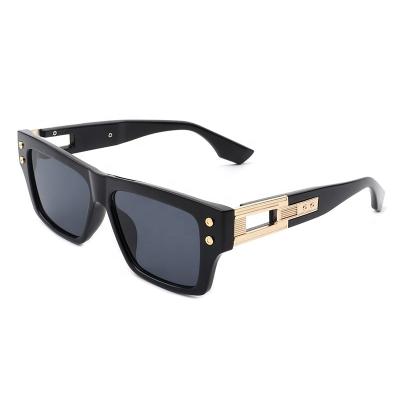 China PC Sunglasses Shape Rectangular Sunglasses Cavity Frame Luxury Women's Sunglasses Gradient Tonal Lens for sale