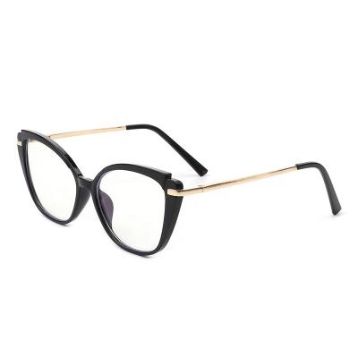 China New Women's Anti Cat Eye Glasses Anti Blue Light Blue Light Metal Frame Blue Light Blocking Glasses for sale