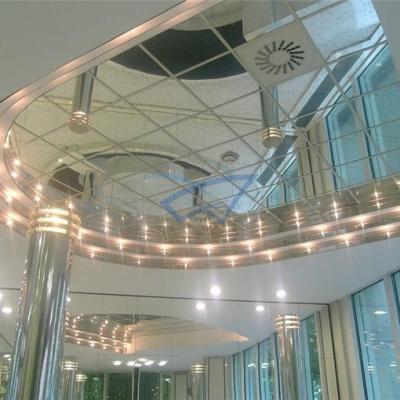 China Artistic Ceilings Building Material Mirror Finished Clip In Decorative Suspended Aluminum Ceiling Metal Ceiling Tiles for sale