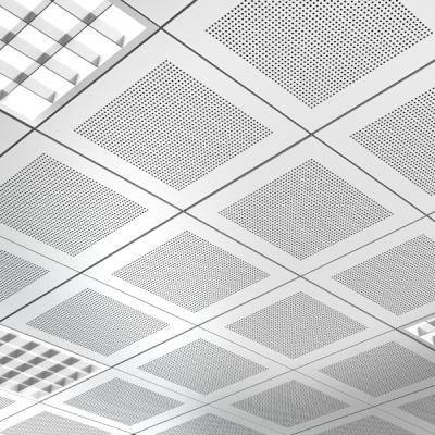 China Artistic Ceilings 600x600 600x1200 Heat Resistant Roof Pattern In Ceiling Aluminum Suspended Perforated Ceiling Panel for sale