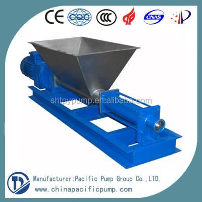 China High Viscosity Medium Used Sewage Pump , Mono Screw Pump With Hopper for sale