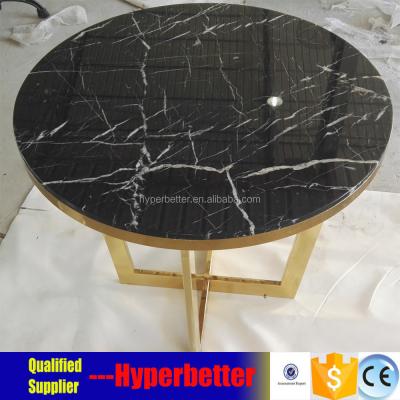 China Kitchen Nero marquino black marble table top for coffee table for sale