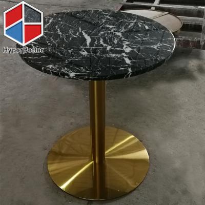 China Round/black marble table (height) adjustable natural black marble coffee table coffee table for hotel and restaurant for sale