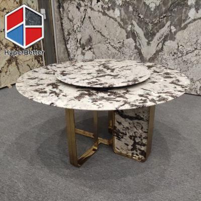 China Round shape (height) of adjustable natural rotating granite dining table for sale