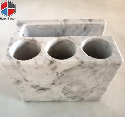 China Carrara White Marble Sustainable Accessories Cart Organizer Compartments for sale