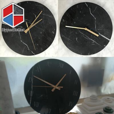 China Wholesale antique affordable natural black marquina style clock marble for sale