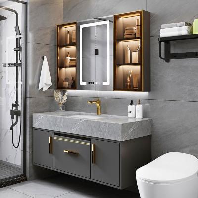 China Modern Vanity Bathroom Vanity With Mirror Cabinet Cabinet Wood Modern Vanity With Mirror Bathroom for sale