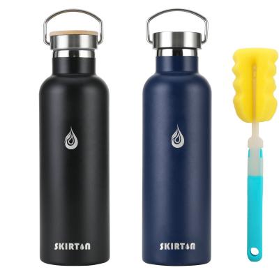 China Sustainable Leakproof Sports Double Wall Vacuum Insulated Stainless Steel Water Bottle Drinking Water Flask for sale