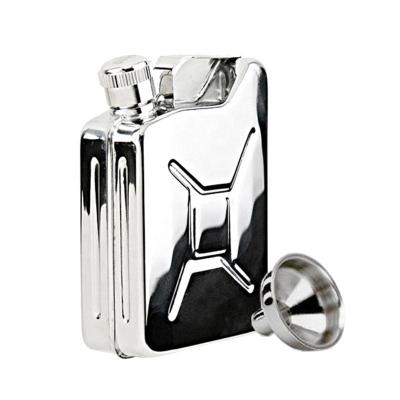 China Wholesale Metal Oil Can Flask Stainless Steel Hip Flask Set Manufacturer for sale