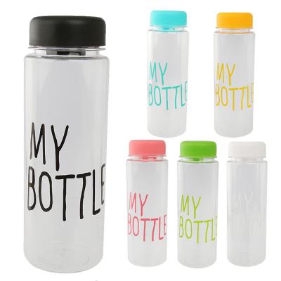 China 500ml Beverage bottle colorful milktea bottle stocked plastic clear drink BPA free for juicing apple lemon for sale