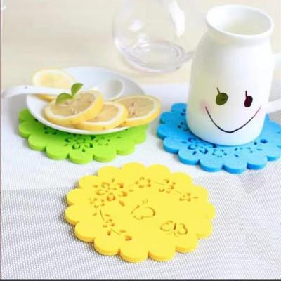 China China BONNO Viable Wholesale Factory Price Custom Cheap Felt Cup Mat Coaster Placemat Fashion Hollow Round Insulation Pad for sale