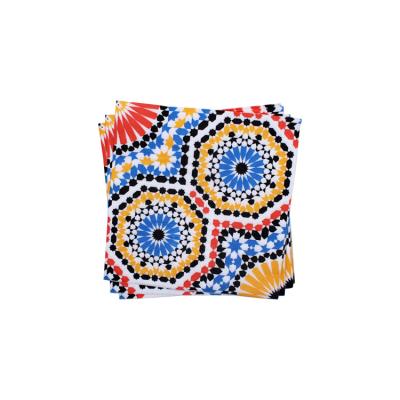 China Colorful eyes pattern decoration paper napkin for sale