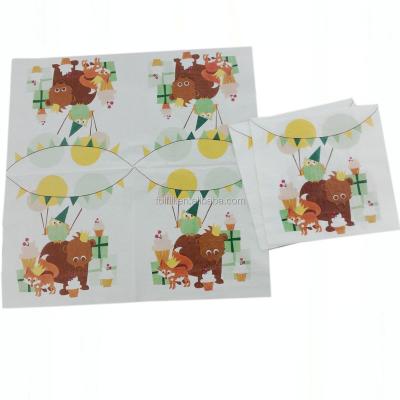 China Animal Printed Decorate Decoupage Paper Napkins for sale