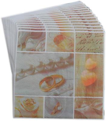 China Printed Table Paper Napkins Wedding Napkins With Logo for sale