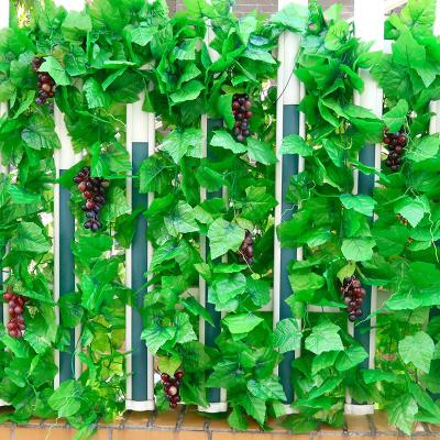 China Real Touch Party Garden Grape Leaf Wall Decor Artificial Plant Garland Leaf for sale