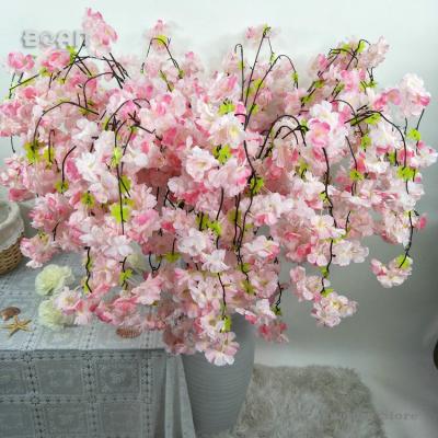 China Cherry Blossom Flowers Wedding Decoration Hanging Designs Artificial Silk Flowers for sale