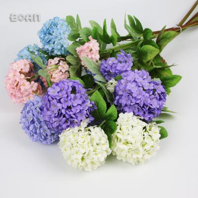 China Factory direct high quality hand made silk flower for wedding decoration with snow hydrangea artificial flower for sale