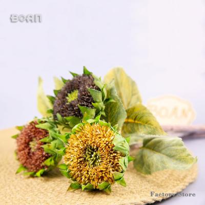 China Real touch high quality handcrafted for flower decoration with artificial silk autumn sunflower for sale