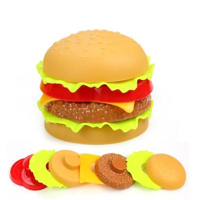 China Educational Toy Children's Kitchen Plastic Toy Set Detachable Burger Set Boys And Girls Universal Set Store for sale