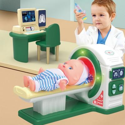 China Rich Educational CT Scanning Machine Hospital Gift Kids Props Medical Healthy Lightweight Toy With Doll for sale