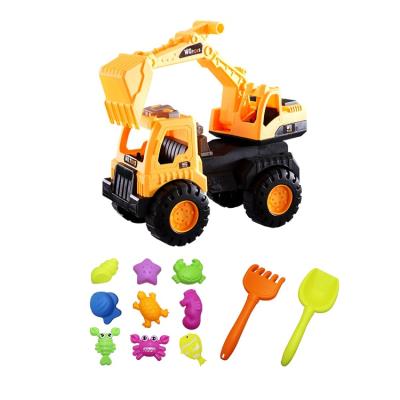 China 2021 New Ocean Design Beach Toys Animals Baby Beach Excavator Excavator Set Excavator Colorful Ocean Animals Toy With Net Bag for sale