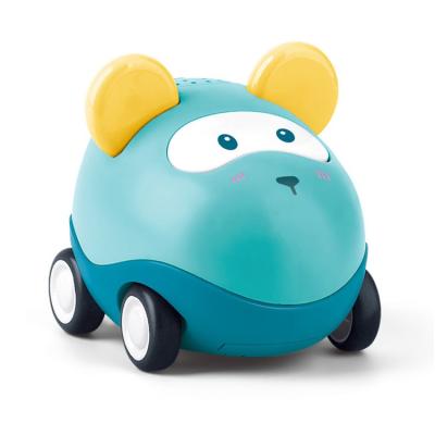 China Product Design Mini Cartoon Car Baby Toys Musical Light Sliding Funny Children New Mini Cute Cartoon Cars With 4 Colors for sale