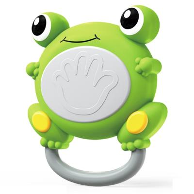 China With 2 Styles New Infant Educational Frog Musical Cute Bear Drum Toys Tapping Baby Toy With Light for sale