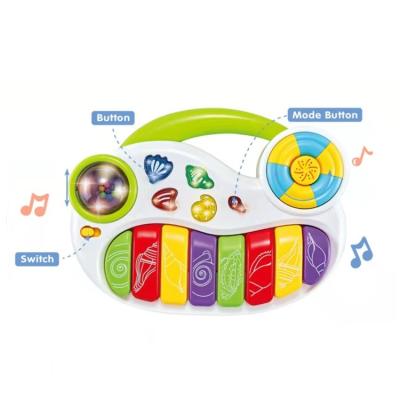 China Electric Toy Instrument Light Keyboard Piano Conch Design Baby Toys Cute Toddlers Cute Pictures With 2 Colors for sale