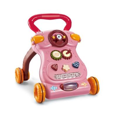 China New Toddler Musical 2021 Kids Toddler Musical Sound Walker Activity Toys Learn Walker Walking Baby With 4 Wheels for sale