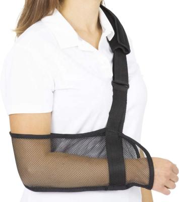 China Elastic Adjustable Breathable Light Weight Arm Shoulder Support Mesh Arm Sling Broken Brace for sale