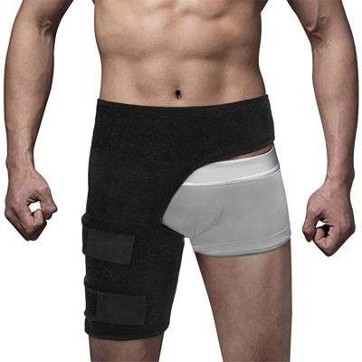 China Adjustable Breathable Sports Hip Protector Belt Anti-Muscle Strain Elasticity Leg Groin Protector Full Hip Joint Sports Protective Belt for sale