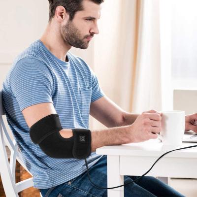 China Adjustable Breathable Heated Brace Heat Elbow Elasticity Cold Therapy for Arm Elbow Joint with 3 Level Temperatures and 4 Feet USB Cable for Sprained Elbows for sale