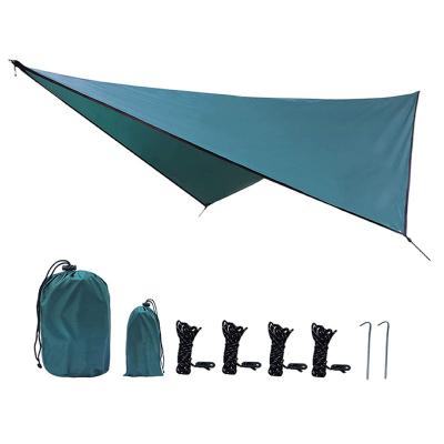 China Diagonal Tying Type Protection Light Weight Custom Waterproof Camping Adventure Hiking Outdoor Tent Tarp Sunshade for sale