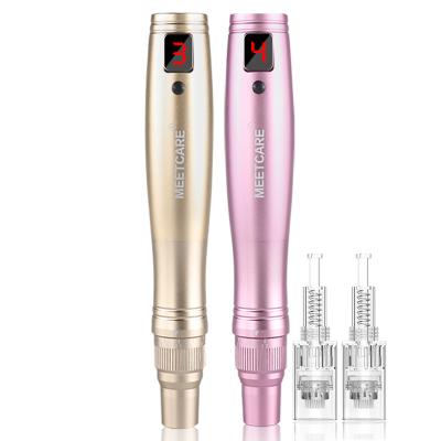 China 5 Level Anti-Puffiness Wireless Electric Derma Pen with LED Screen Display Microblading Microblading Dr. Pen Deramapen Micro Needling Therapy Scar for sale