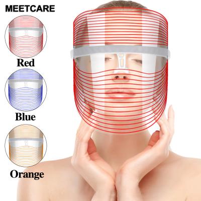 China Dye Removal Facial SPA Treatment Photon Therapy Beauty Tools Anti Acne Wrinkle Skin Rejuvenation Moisturizing 3 Color LED Light Face M for sale