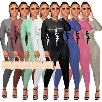 China QUICK DRY delivery on behalf of Autumn And Winter Fashion Casual long-sleeved pants letter printing women's two-piece suit for sale