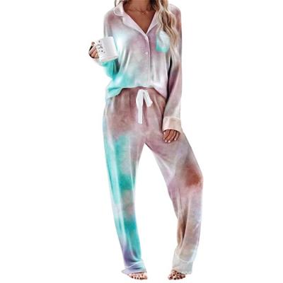 China High Quality Cotton Pajamas Women's Knitted Long Sleeve Button Down Sleepwear QUICK DRY Pajamas for sale