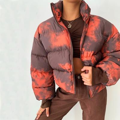 China QUICK DRY Custom Made Women's Jackets And Coats Print Crop Bubble Stripper Breathable Winter Jackets Womens Jackets 2021 for sale