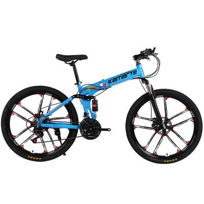 China Factory supply 26inch steel folding mountain bike 21 speed men's cycle/bicicleta plegable bicycle for adults/foldable mountainbikes Te koop