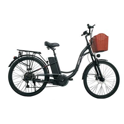 中国 Good quality steel 26 inch electric city bike 250w trekking city ebike popular in europe cheap price 販売のため